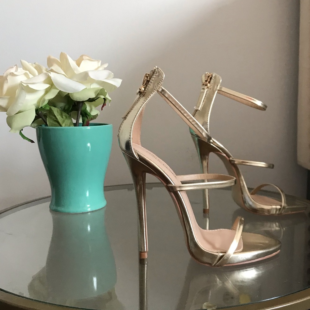 Public Desire Gold High Heels- NWT